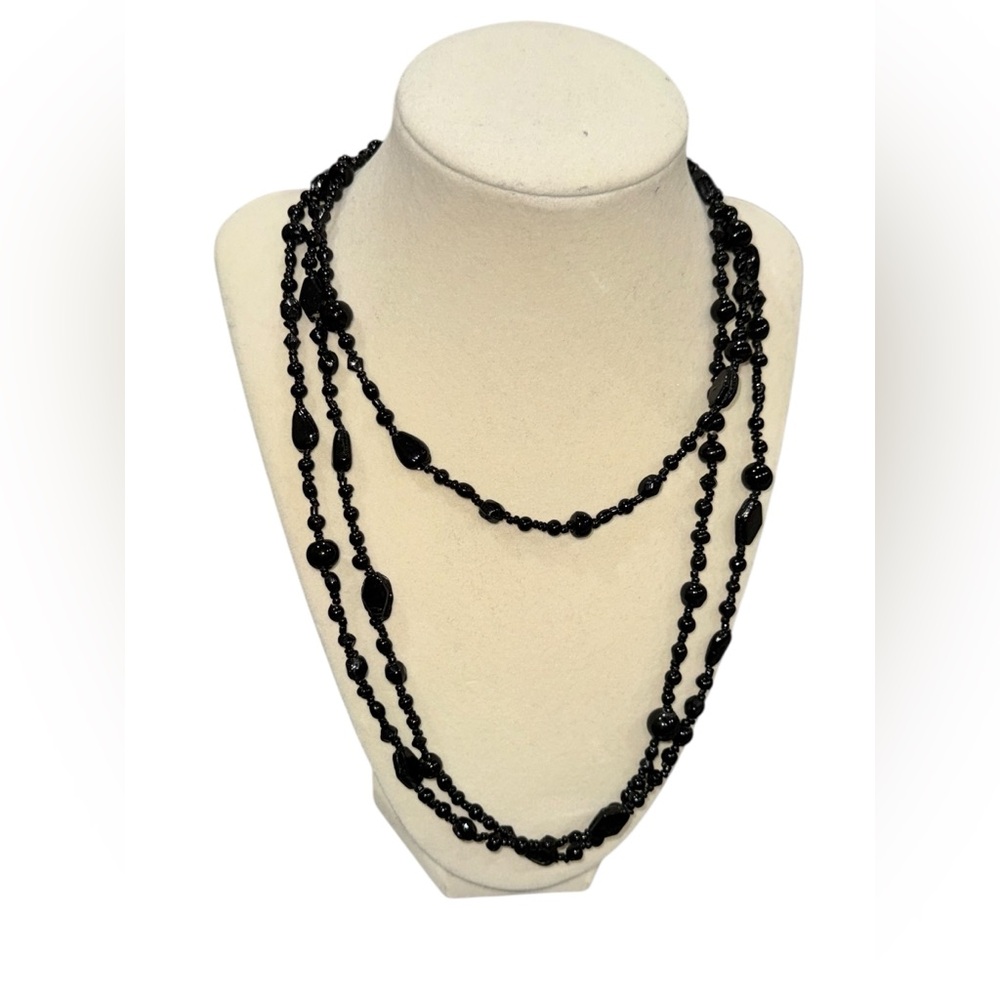 ✨ 5/$30 ✨ Long Black Beaded Necklace